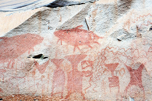 istock Ancient rock paintings in Pha Taem National Park 478329805