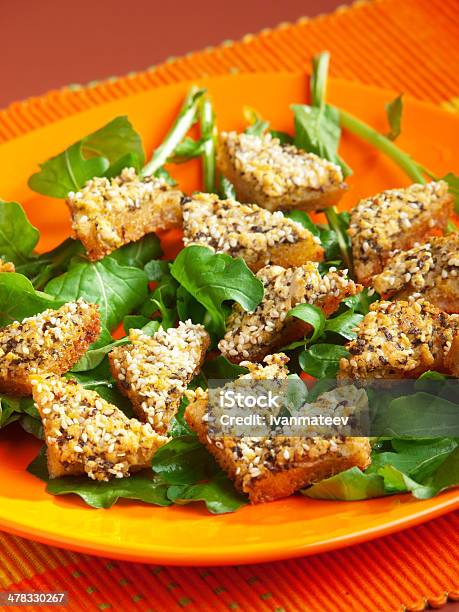 Foto de Bruschettas Com Gauda e mais fotos de stock de Antepasto - Antepasto, Bruschetta, Comida