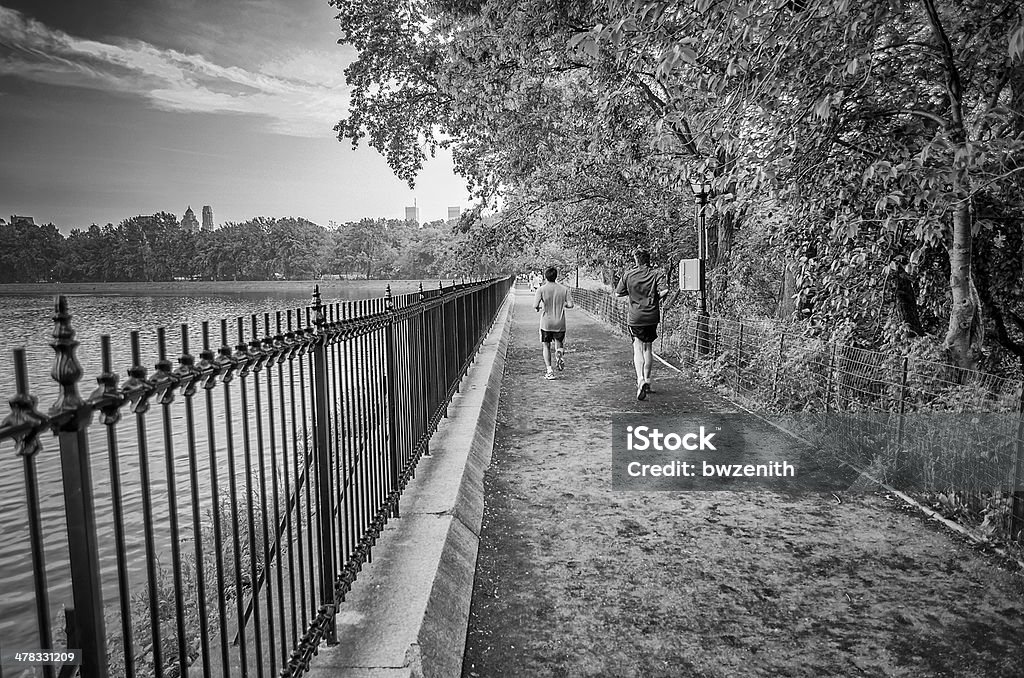 Jogging no Central Park, Nova Iorque - Foto de stock de New York City royalty-free
