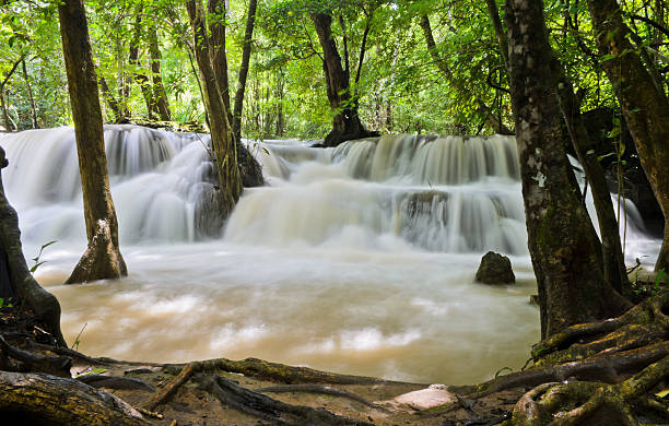istock Waterfall in tropical rain forest, Thailand 478332107