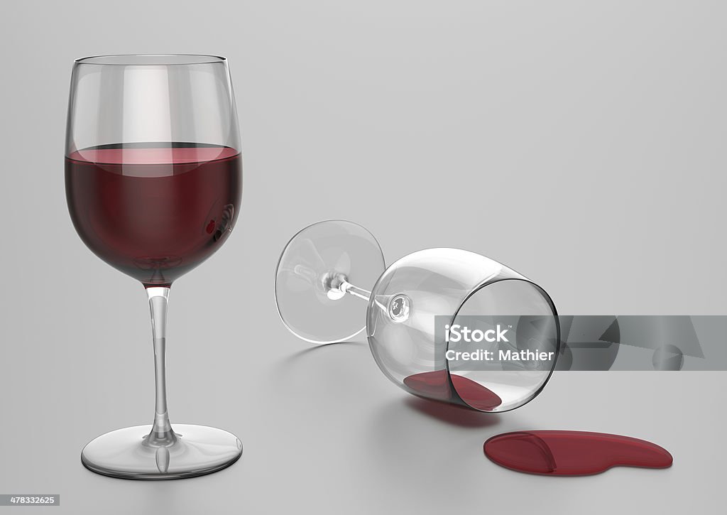 Verres de vin rouge - Photo de Renverser libre de droits