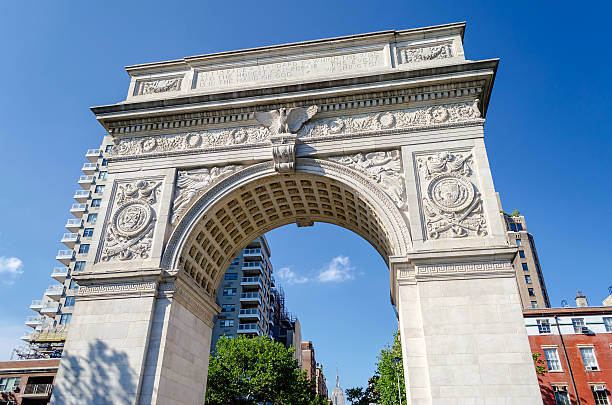 istock Washington Square Arch with Empire State Building at distance 478332693