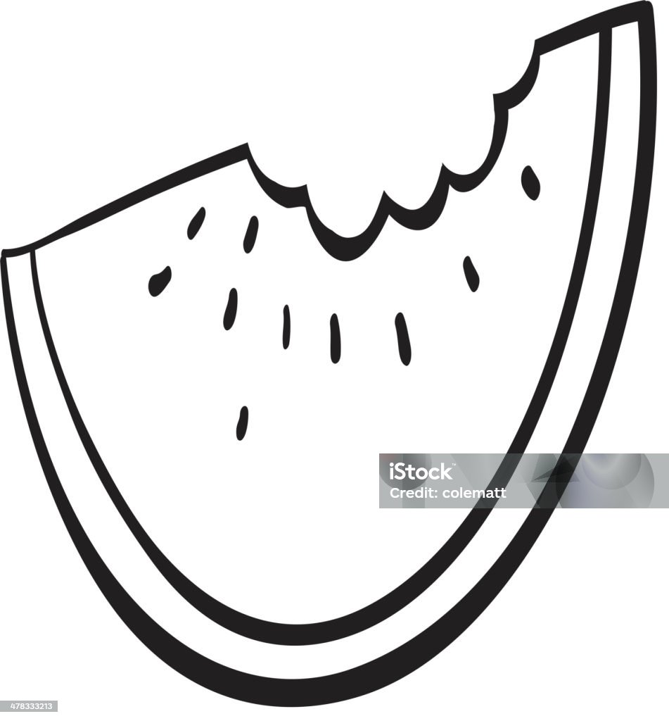 Wassermelone slice Skizze - Lizenzfrei Abnehmen Vektorgrafik