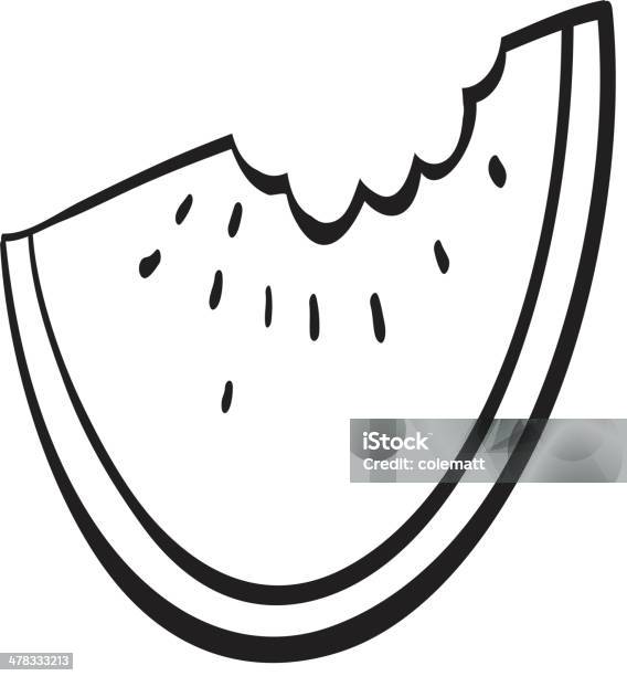 Wassermelone Slice Skizze Stock Vektor Art und mehr Bilder von Abnehmen - Abnehmen, ClipArt, Computergrafiken