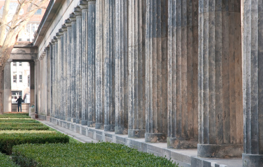 Doric Columns outside the Alte Nationalgalerie in Berlin, Germany