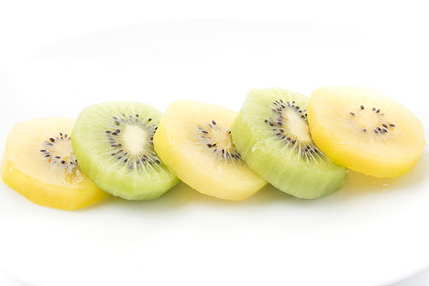 istock Kiwi and Golden Kiwi fruit isolated on white background 478335390