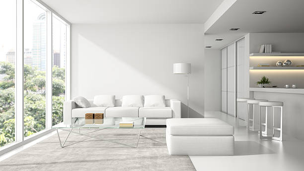 istock Interior of the modern design  loft in white  3D rendering 478336064