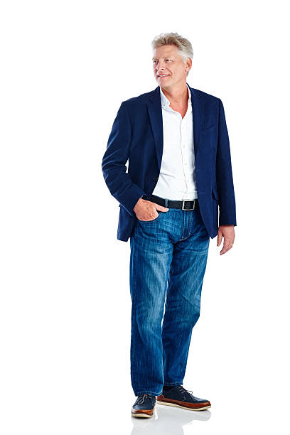 istock Relaxed mature man looking away at copyspace 478336268