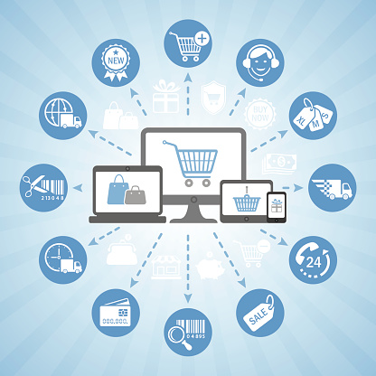 Ecommerce System Stock Illustration - Download Image Now - Buying ...