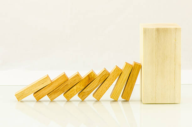 Stronger domino stock photo