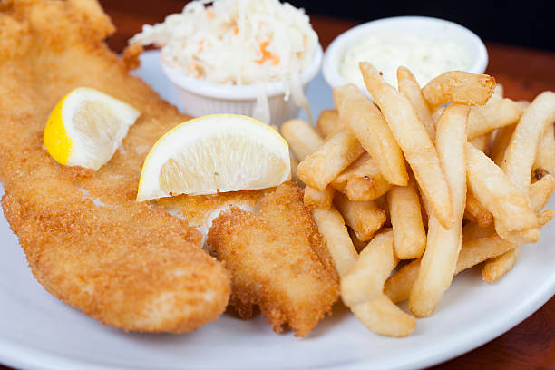 istock Fried breaded fish with french fries 478339726