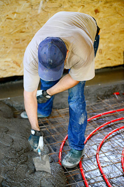 istock Warm water floor,pouring concrete floor 478339802