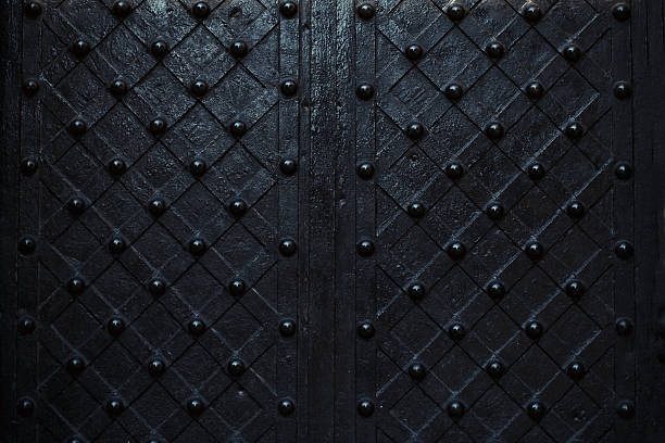 istock Close up  iron door with ornament 478344128
