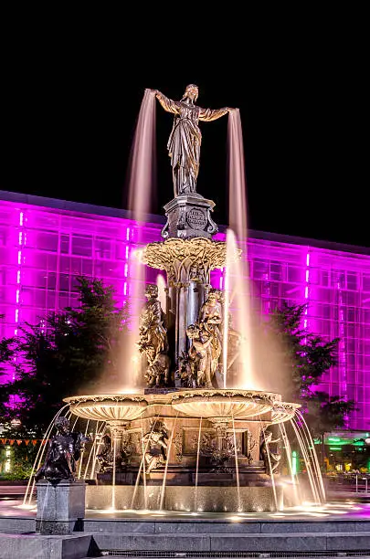 The Tyler Davidson Fountain in Fountain Square, Cincinnati, Ohio