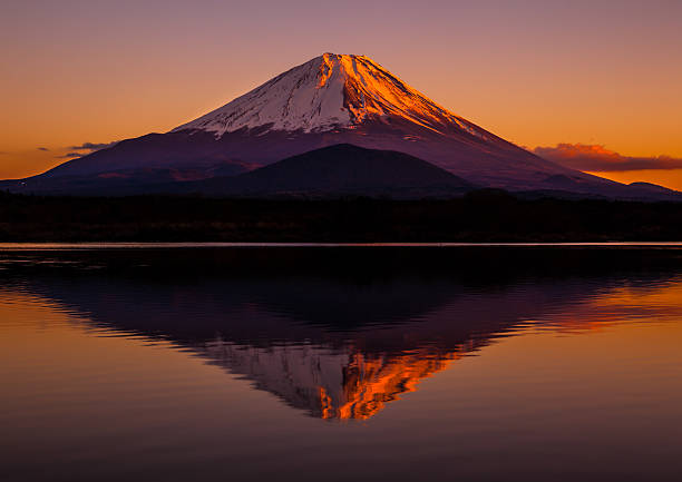 istock Inverted image of mount Fuji, a World Heritage, at evening 478345517