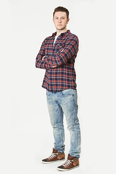 istock Portrait Of Man Standing In Studio On White Backgroud 478347838