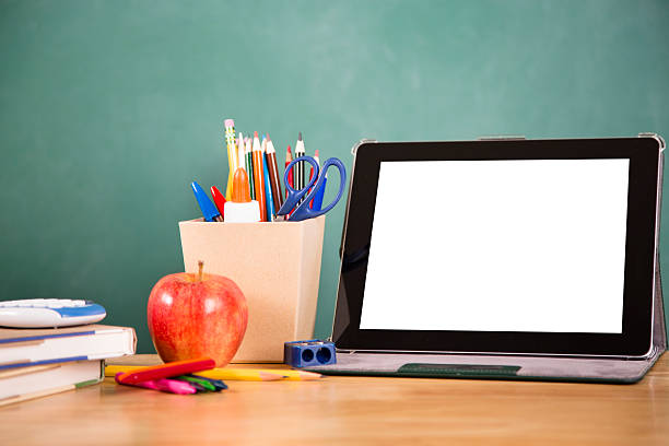 istock Back to school. Digital tablet, school supplies on desk. Education. 478351928