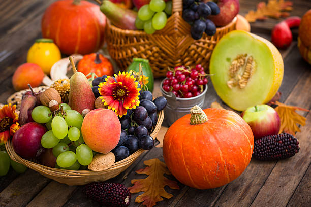 istock Autumn fruits on the table 478353120
