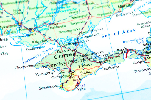 Map of Ukraine and Crimea