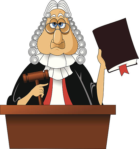 judge vector art illustration