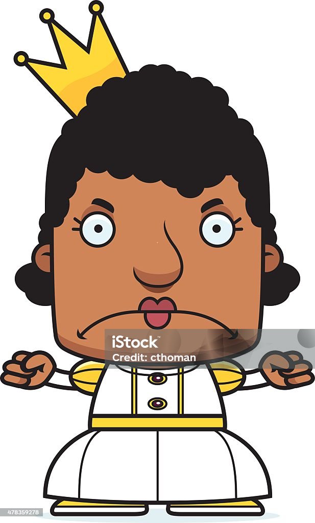 Cartoon Angry Princess Woman A cartoon princess woman looking angry. 2015 stock vector