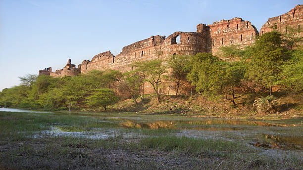 istock Purana Qila Fort and lake 478363578