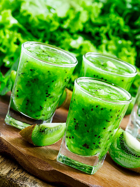 istock Fresh green smoothie with kiwi, cucumber 478364258