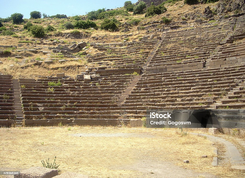 Roman amphitheatre, Assos Roman amphitheatre, Assos, Turkey. Amphitheater Stock Photo