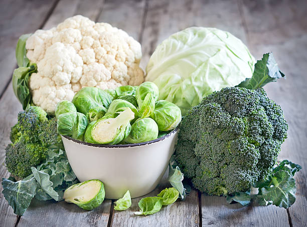 assortiment de cabbages - cauliflower photos et images de collection