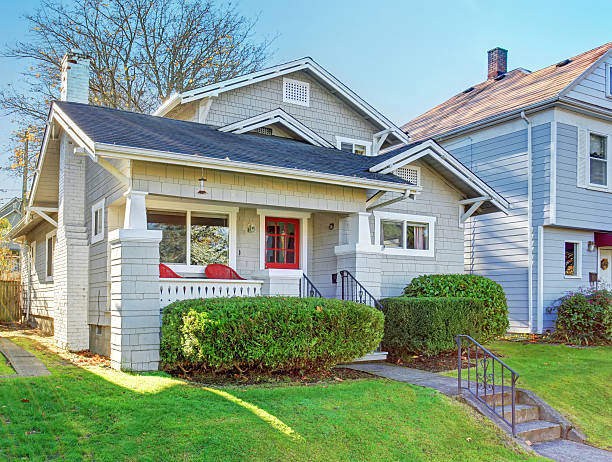 istock Beautiful northwest house with walkway. 478371472