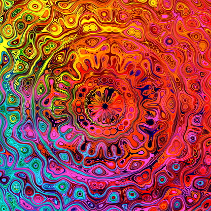 Square shape image. Unique colorful pattern. Artistic graphic concept. Art illustration for computer screen. Color composition background. Grunge effect craft. Beautiful shiny decoration element. Style for modern internet website. Purple yellow blue pink backdrop. Oriental ornament wallpaper. Atypical detail picture. Chaotic round mandala shapes. Rendered colour structure. Fun arabic inspiration. Abstract rainbow colours spectrum. Circular psychedelic design. Digital fantasy rendering. Colourful vignette. Pretty cool designer backdrops. Various decorative blots. Funky artsy strange imagination. Stylish creation idea. Trendy screensaver. Ornate chaos. Crazy concentric surreal decor. Trance or dream. Unusual artificial futuristic backgrounds. Illustrated visual patterns. Fantastic artistry. Funny cheerful and gorgeous fractal back. Symmetrical digitally created splash. Stained textured cover. Intense groovy render. Weird optic. Uncommon religious mandala pic. Unreal frozen renderings.