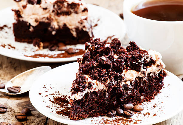 istock Chocolate and coffee cake with butter cream 478373946