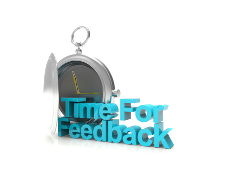 The words Time for Feedback