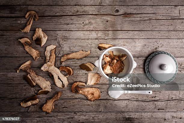 Dried Porcini Soaking Stock Photo - Download Image Now - Asian Culture, Brown, Cooking