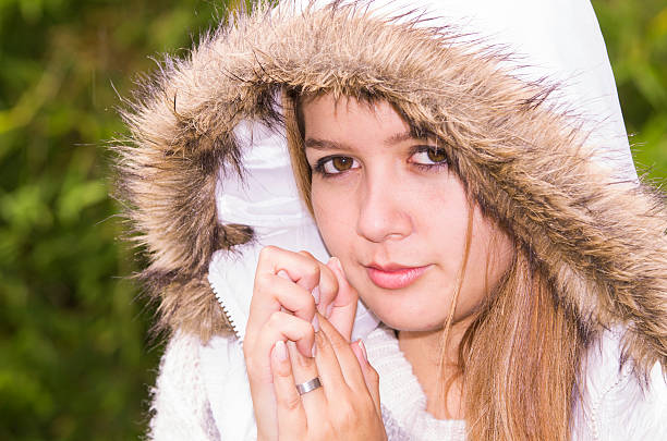 istock Model in warm hoodie 478378690