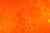 Bubble oil Abstract composition background, orange crush soda pop