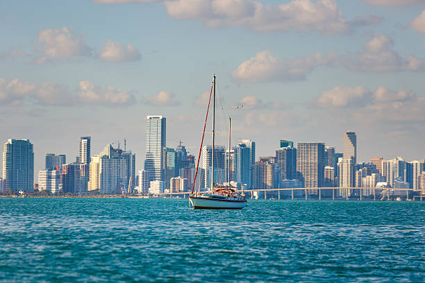 istock Miami skyline with sailboat 478381650