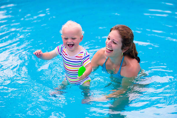 istock Mother and baby in a swimming pool 478381664