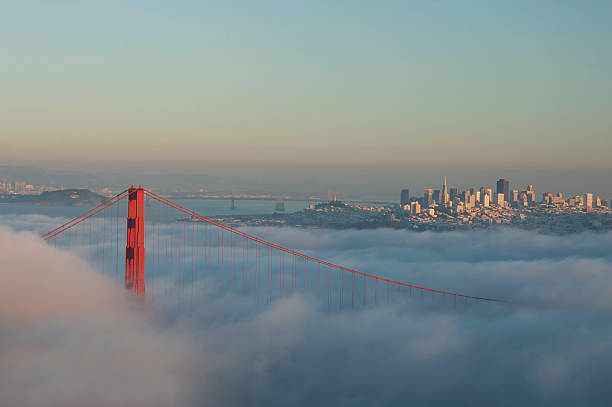 istock Golden Gate Bridge and San Francisco Skyline in Fog 478383009