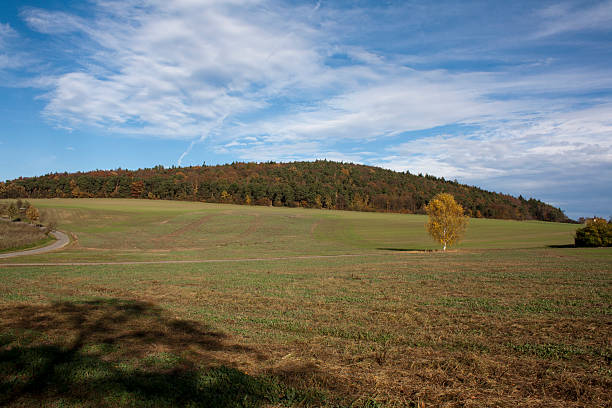 autumn hill stock photo