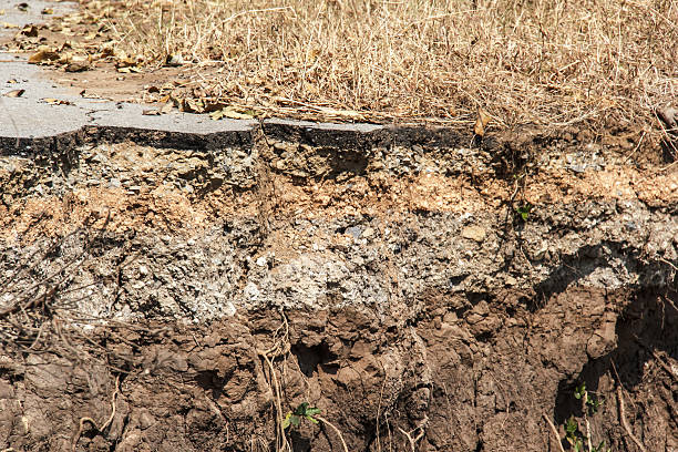 istock soil under the asphalt road collapsed from water erosion 478385891
