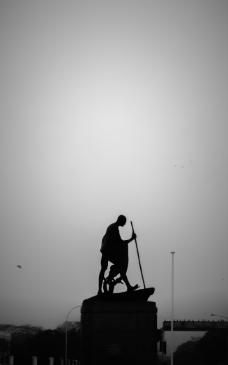 The Great Mahatma Gandhi Statue placed in Marina Beach Chennai