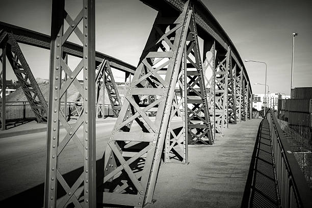 istock Steel bridge, black and white 478386917