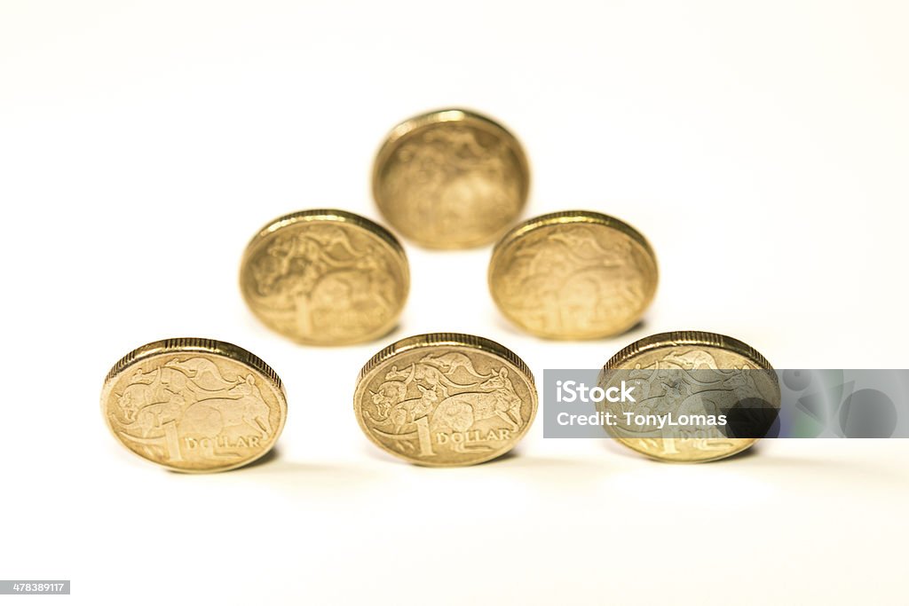 Moeda de Um Dólar australiano - Foto de stock de Amarelo royalty-free