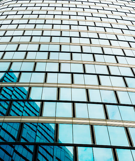 istock Modern glass architecture on new office buildings with steel construction 478393244