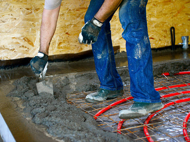 istock Warm water floor,pouring concrete floor 478393272