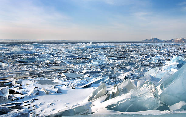 istock Winter. Ice on the surface of Lake Baikal. 478394176