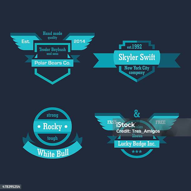 Emblem Logotype Crest Insignia Emblem Set Logo Template In Vector Stock Illustration ...