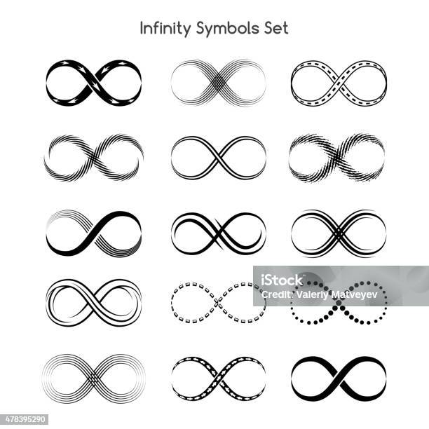 Set Of Infinity Symbols Stock Illustration - Download Image Now - 2015, Abstract, Computer Graphic