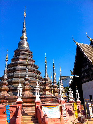 pagoda of wat pan tao, Chiang Mai Thailand.